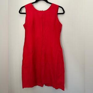 Jennifer Eden Red Sleeveless Midi Sheath Dress – Size 6